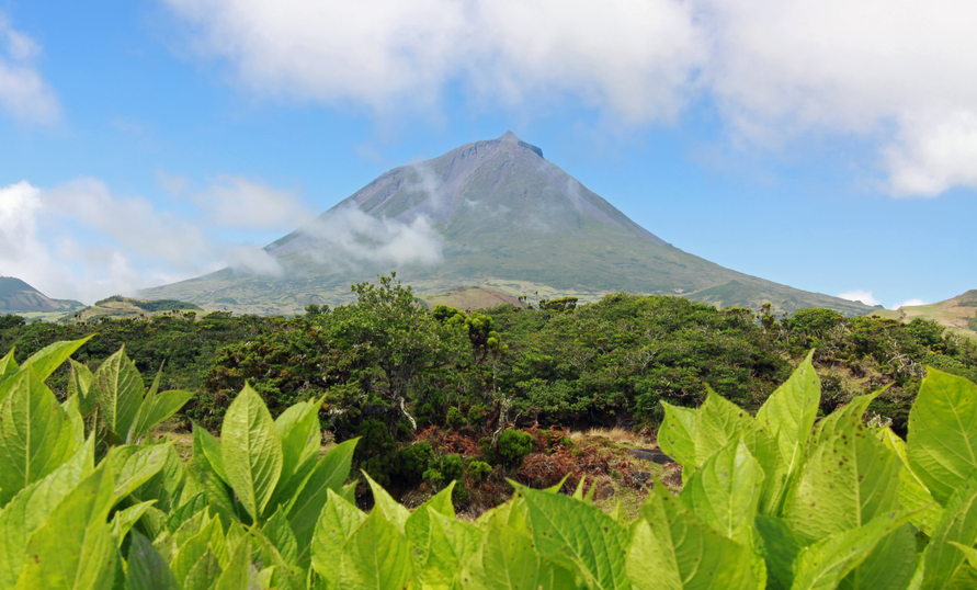 Volcano Pico, viewable from Horta Portugal Azores