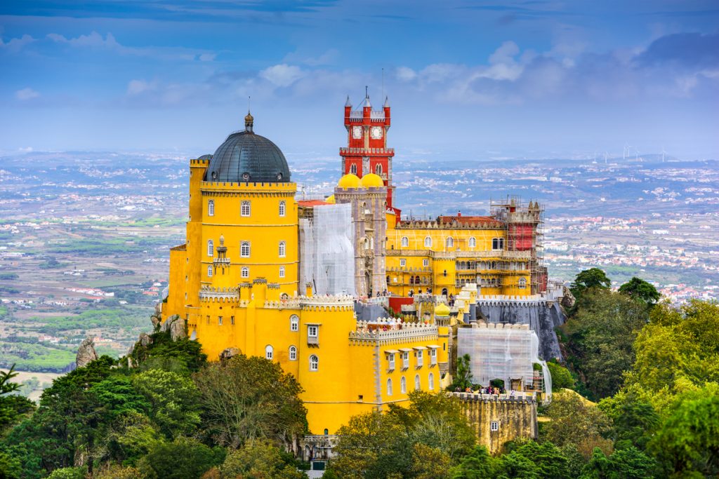 Sintra, Portugal at Pena National palace. 