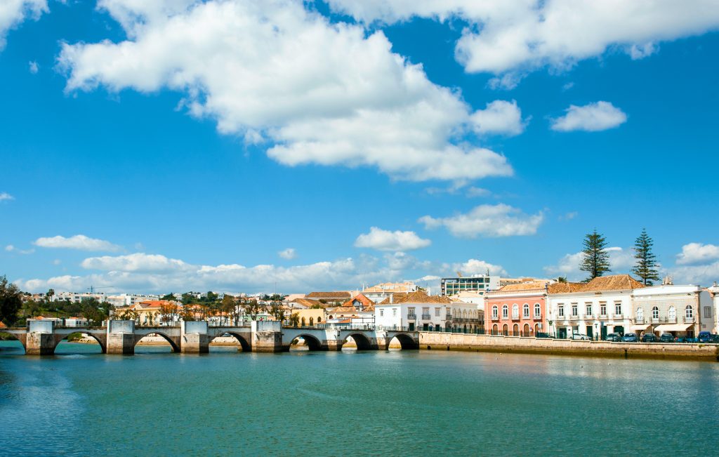 Roman bridge in Tavira, Algarve, Portugal