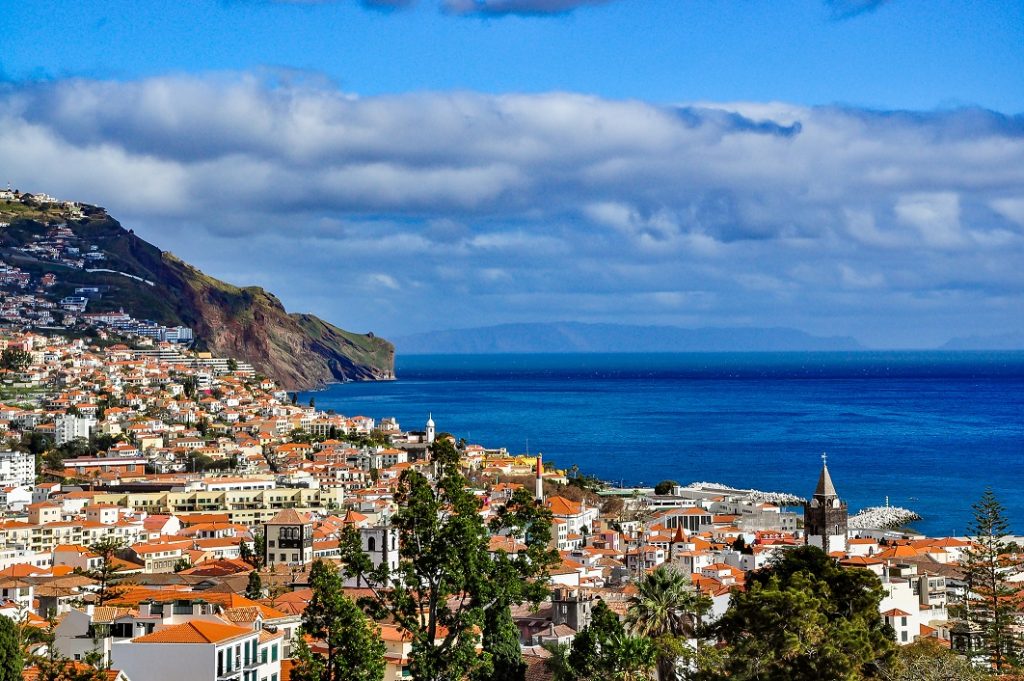 Panoramic view of Funchal, the capital city of Madeira island, Portugal