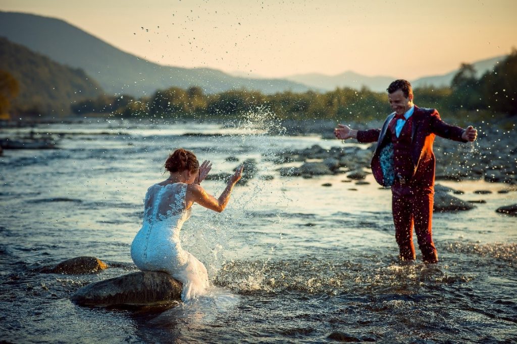 bride-and-groom-wedding-marriage-married-river-water-summer-evening