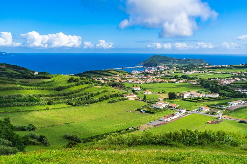 Idyllic landscape in Faial Island, Azores, Portugal